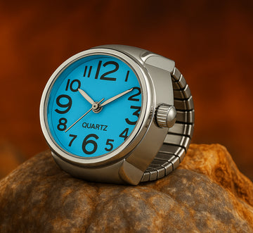 Watch Ring - Adjustable size Blue