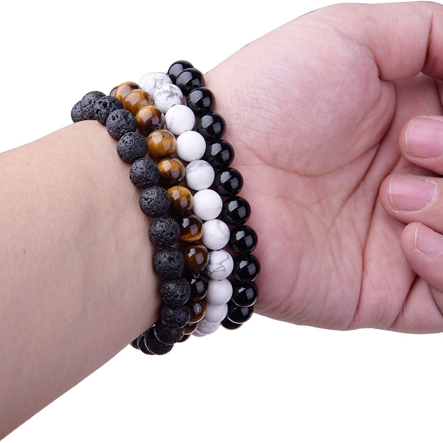 Pack of 4 Handcrafted Bead Stone Bracelet