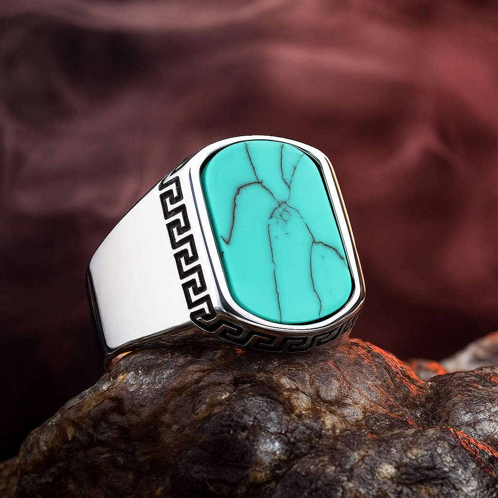 Feroza Onyx Ring
