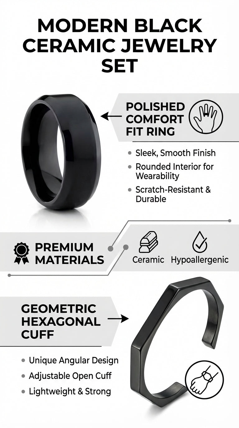 Black Titan Bracelet + FREE RING