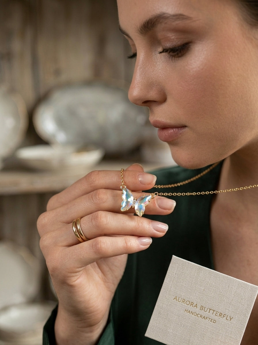 Zircon butterfly Pandent