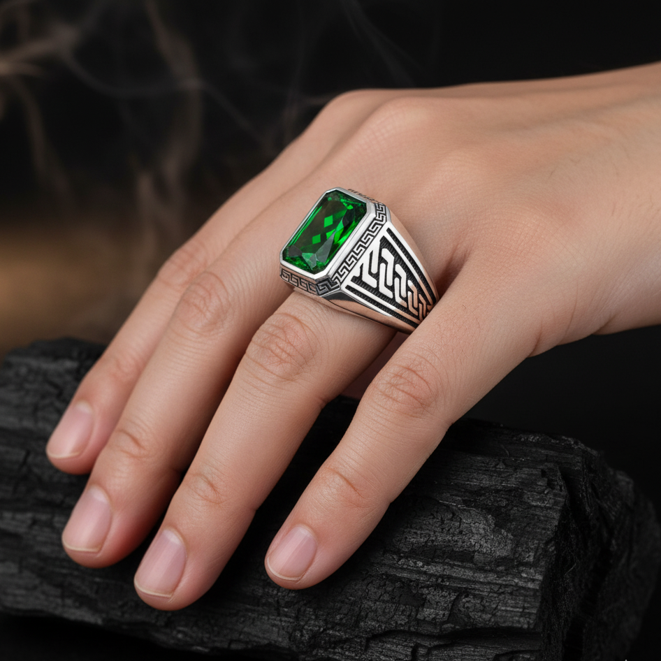 Ancient Greek Mythology -  Emerald Ring