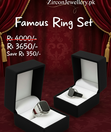 Famous Ring Set (Black Onyx Ring+ Ertugrul Turkish Ring)