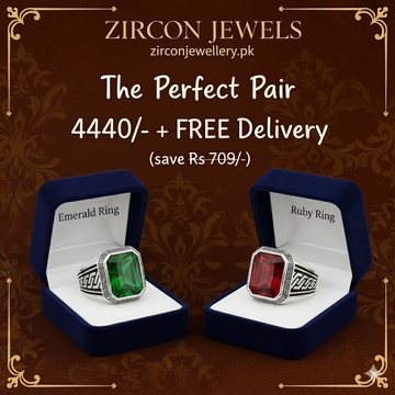The Perfect Pair ( Emerald Ring + Ruby Ring )