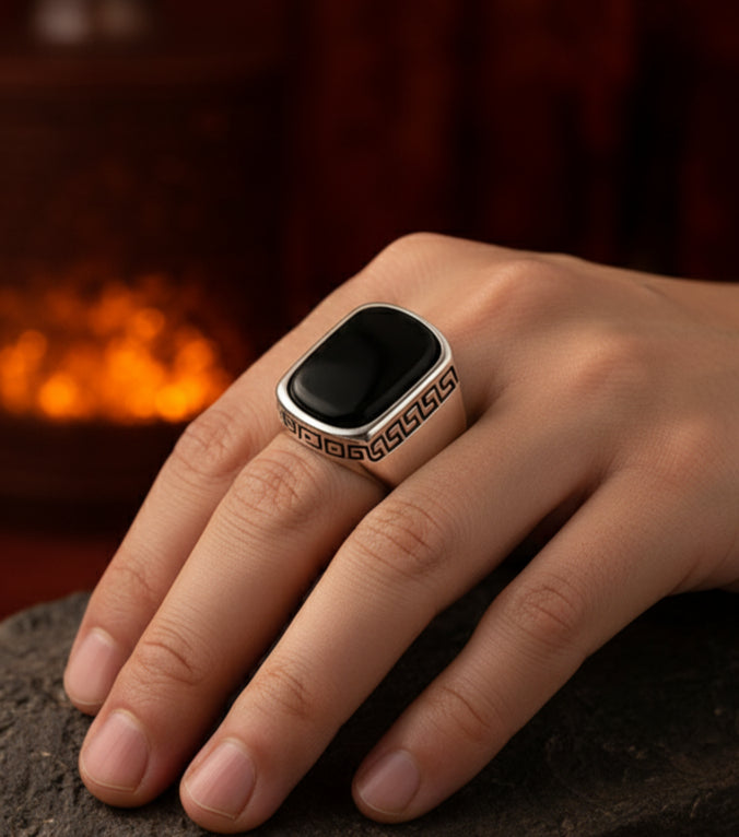 Famous Ring Set (Black Onyx Ring+ Ertugrul Turkish Ring)