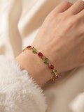 Leaves Bracelet (Red + Green)