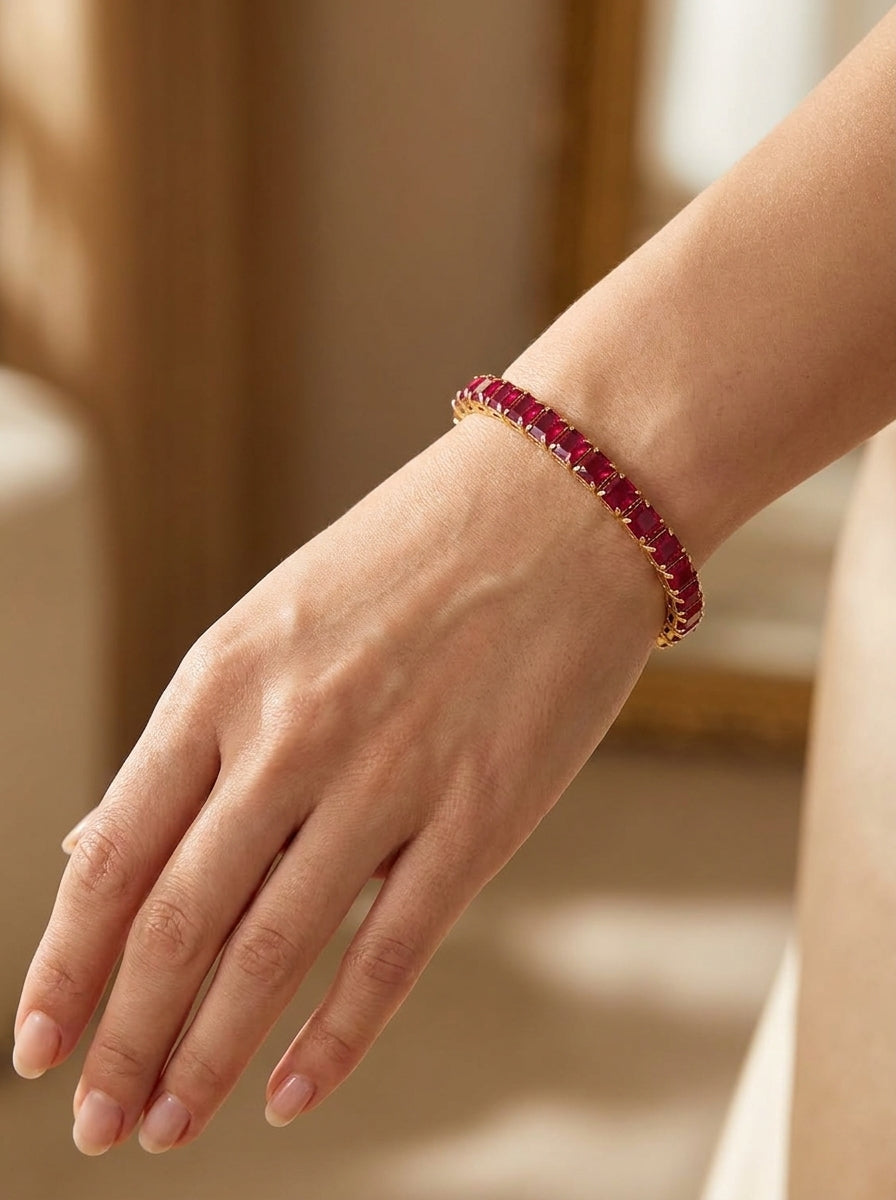 Ruby Crystal Bracelet