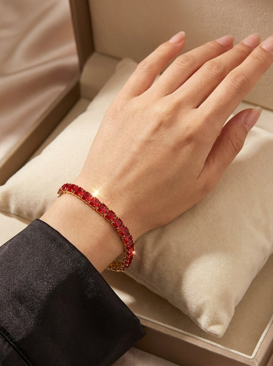 Ruby Crystal Bracelet