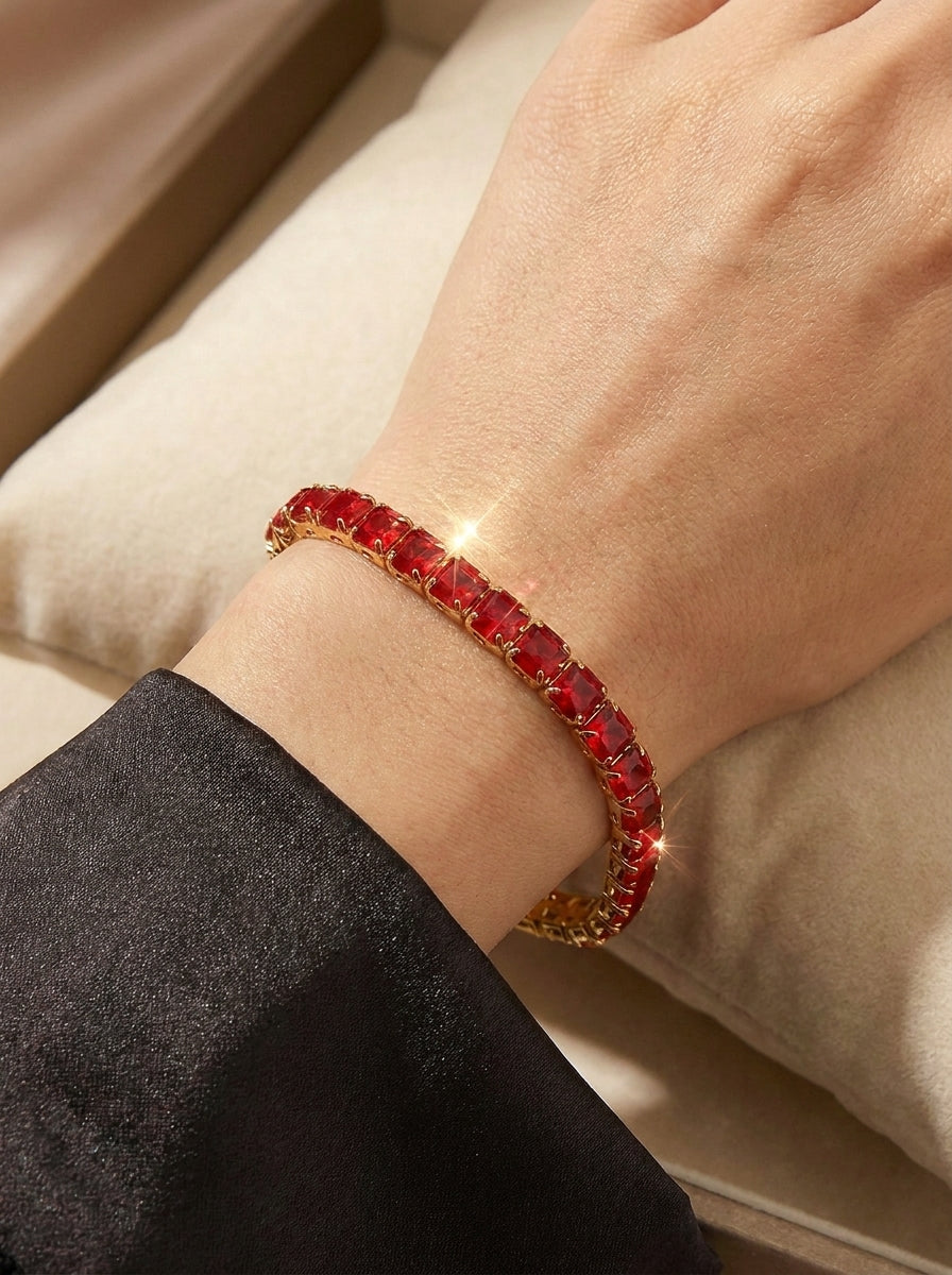 Ruby Crystal Bracelet