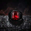 Ruby Titanium Turkish Ring