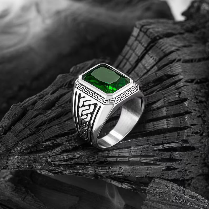 Ancient Greek Mythology -  Emerald Ring