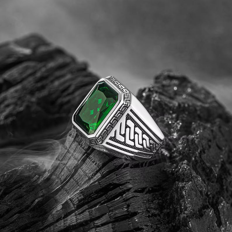 Ancient Greek Mythology -  Emerald Ring