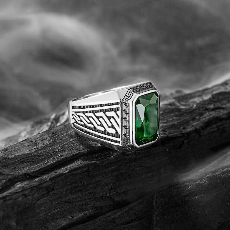 Ancient Greek Mythology -  Emerald Ring