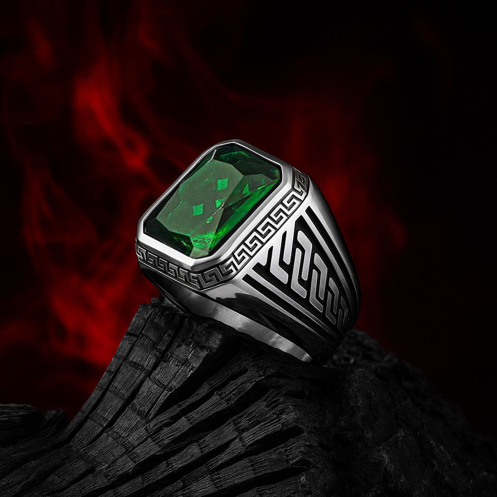 Ancient Greek Mythology -  Emerald Ring